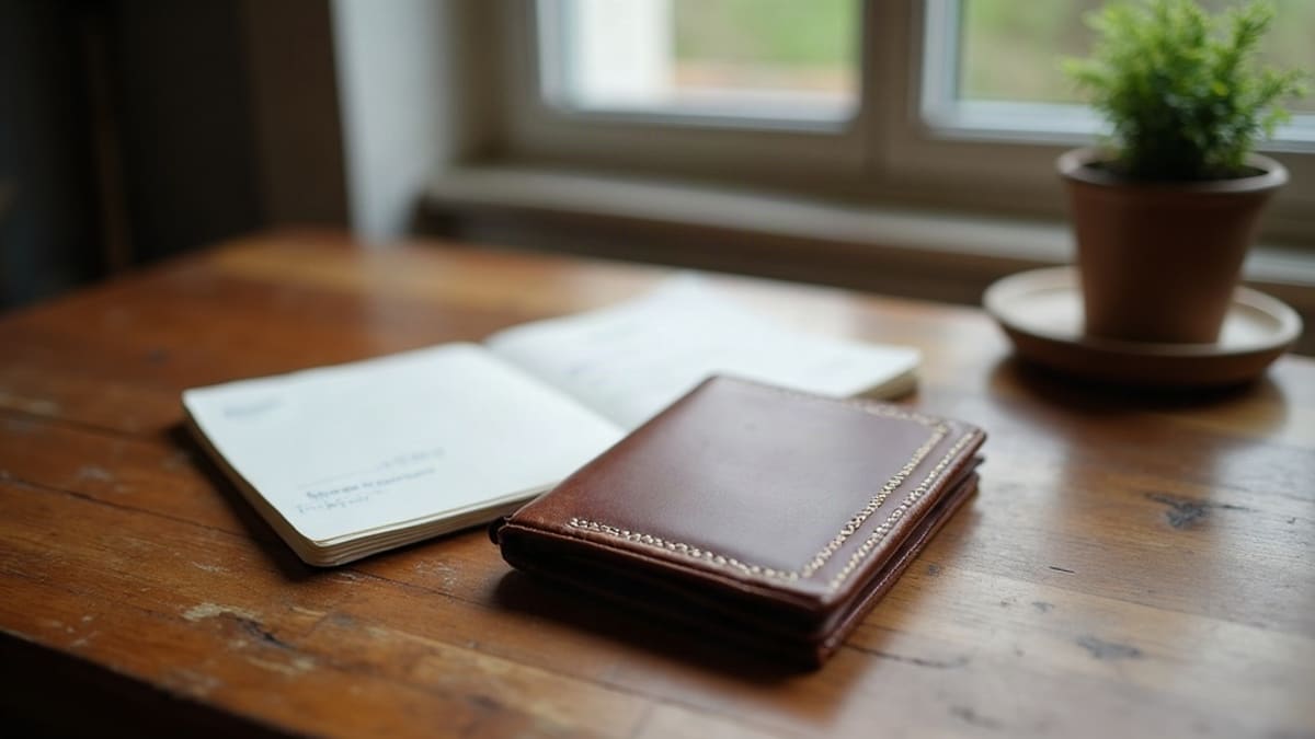 Un bureau avec des documents administratifs, un stylo et une tasse